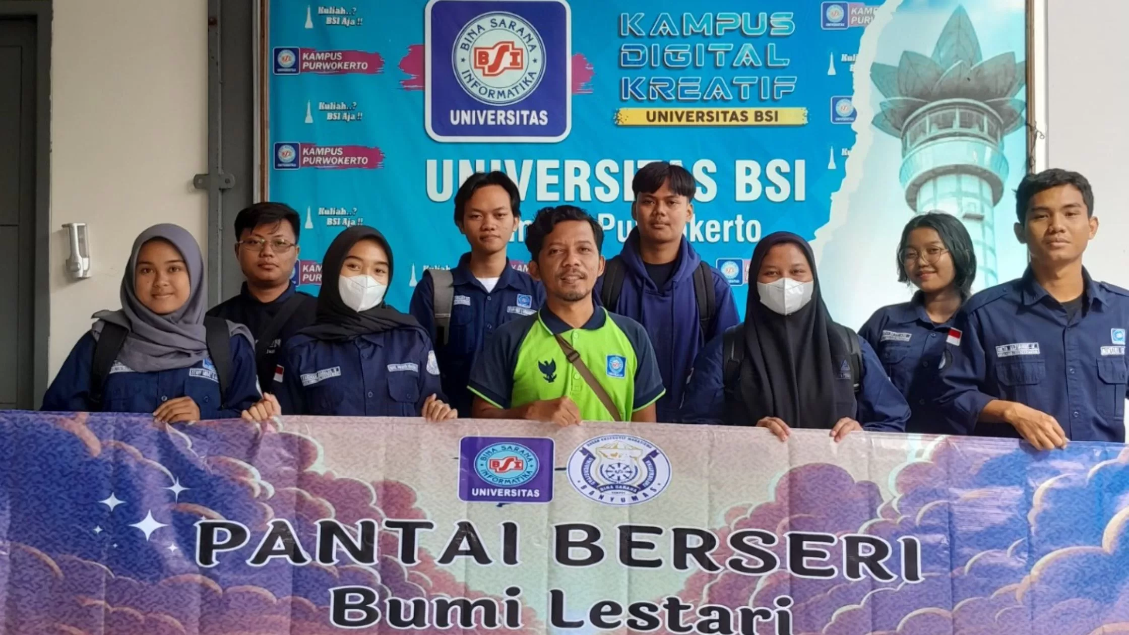 BEM Universitas BSI Kampus Purwokerto Galakkan Aksi Peduli Lingkungan di Pantai Ketapang Indah - PurwokertoHitz.com