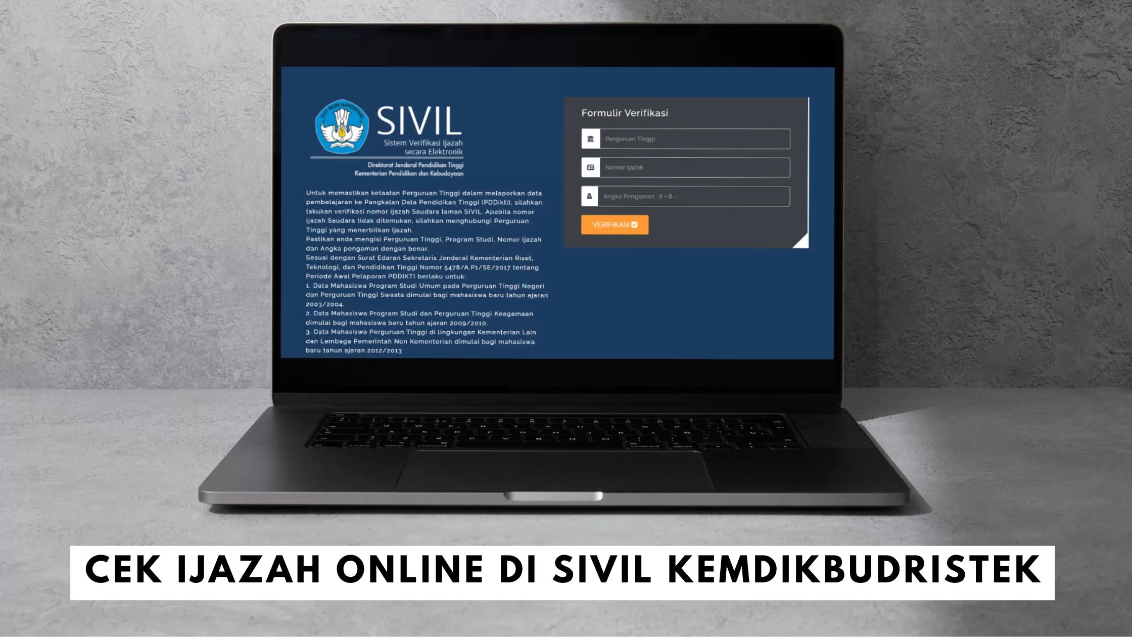 Cek Ijazah Online di SIVIL Kemdikbudristek