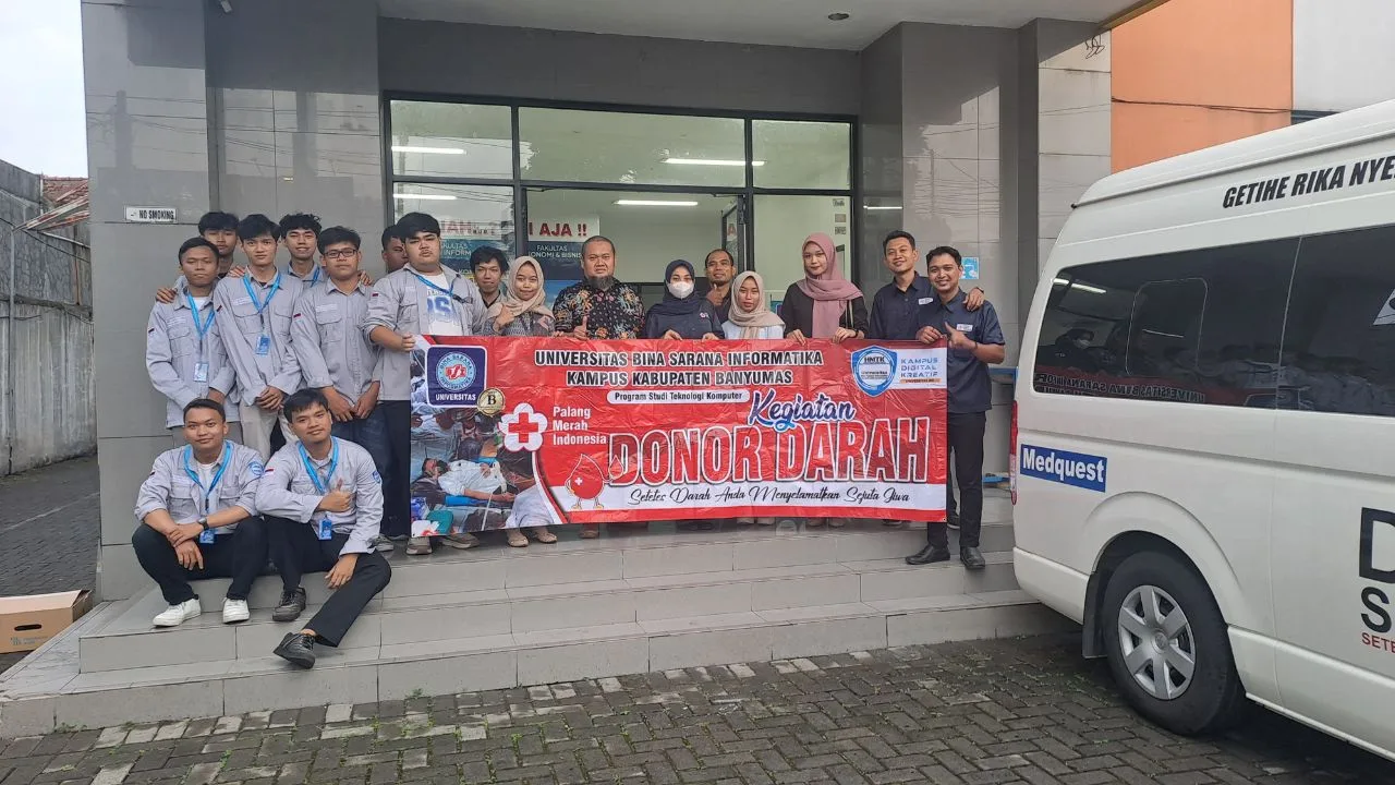 Himpunan Mahasiswa UBSI Bersama PMI Banyumas Gelar Donor Darah Rutin di Kampus - 1