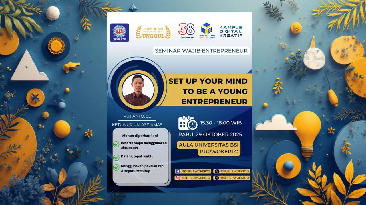 UBSI Purwokerto Siap Gelar Seminar Wajib Entrepreneur