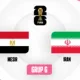 hasil pertandingan di pekan 3 gruop g mempertemukan antara mesir vs iran berakhir 1-1