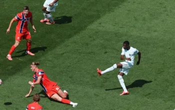 pertandingan mempertemukan antara timnas norwegia vs prancis berakhir dengan skor 1-4