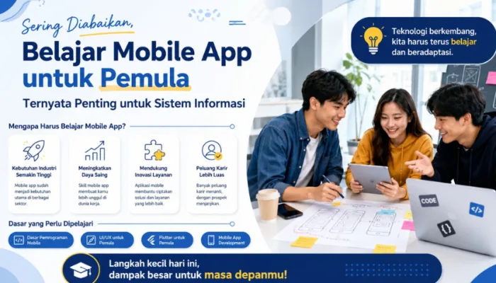 Sering Diabaikan, Belajar Mobile App untuk Pemula Ternyata Penting untuk Sistem Informasi