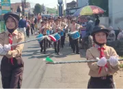 Drumband Gita Dewa Satria Semarakkan Penyambutan Tim Penilai Kwarran Tergiat Banyumas 2026