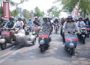 Riding Bareng Slank di Purwokerto, Ratusan Skuteris Ramaikan Jalanan Bersama Kaka dan Bupati Banyumas