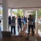 Mahasiswa peserta BSI Explore mengikuti kegiatan senam bersama di Desa Karangpakis