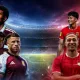 Pemain Indonesia All Stars dan Aston Villa menjelang laga persahabatan Aston Villa Pre-Season Tour Indonesia 2026 di Stadion Utama Gelora Bung Karno Jakarta.