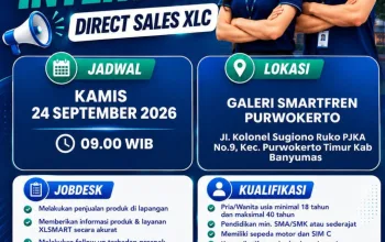 Lowongan Kerja Direct Sales XLC Purwokerto 2026: 1 Posisi Menarik, Walk In Interview 24 September