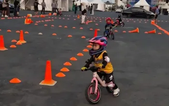 Pushbike Purwokerto, 25 rider cilik latihan di Menara Teratai