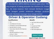 Lowongan Kerja Driver Operator Gudang Purwokerto Terbaru: Wajib Cek Syarat  5 dan Cara Daftar!