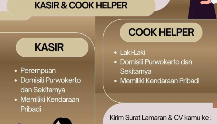 Lowongan Kerja Tammara Sari Purwokerto 2026: 2 Posisi Dibuka, Daftar Sekarang!