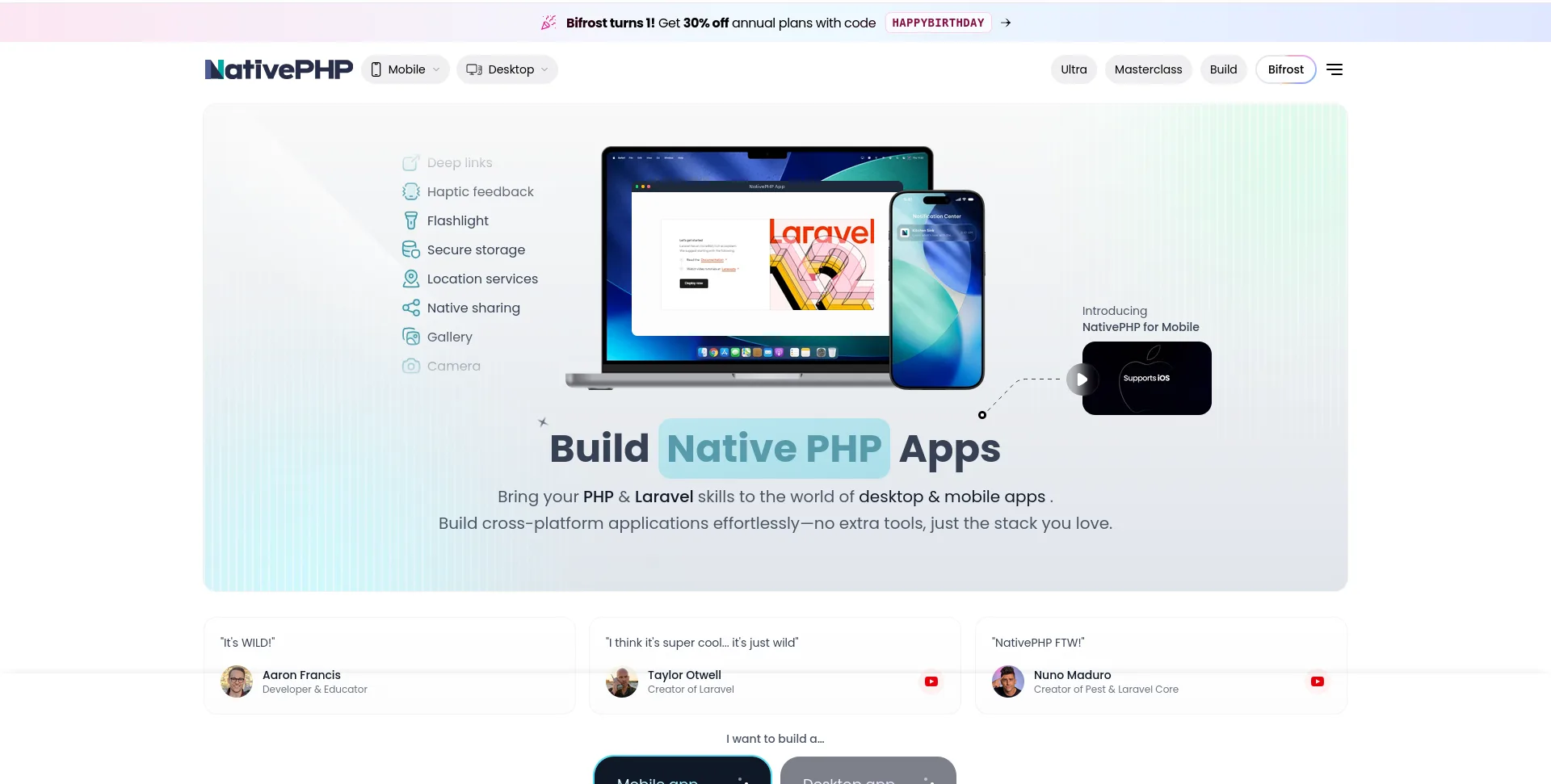 NativePHP untuk membuat aplikasi mobile dan desktop dengan Laravel