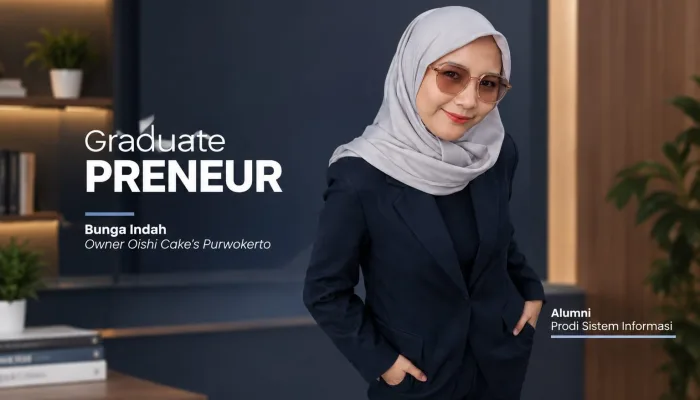 Berawal dari Entrepreneur Fair, Bunga Indah Alumni Universitas BSI Purwokerto Sukses Bangun Bisnis Oishi Cake’s