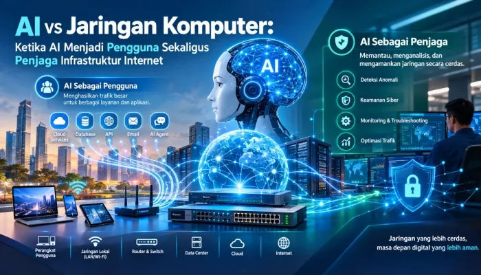 AI vs Jaringan Komputer: Ketika AI Menjadi Pengguna Sekaligus Penjaga Infrastruktur Internet