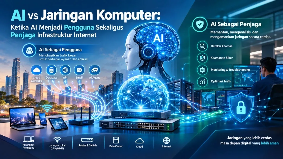 AI dalam jaringan komputer sebagai pengguna dan penjaga infrastruktur internet