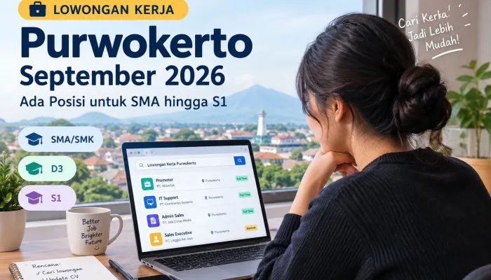 Lowongan Kerja Purwokerto September 2026, Ini 10 Posisi Terbaru