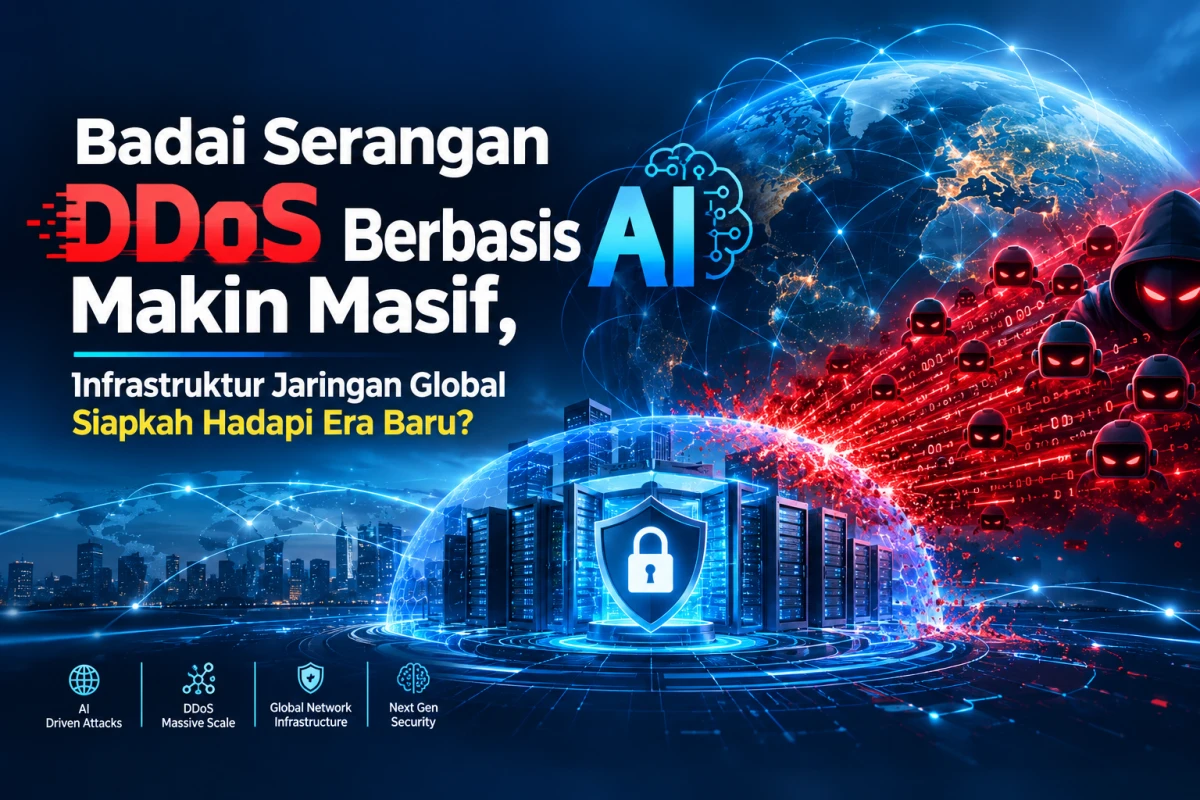 Badai Serangan DDoS Berbasis AI