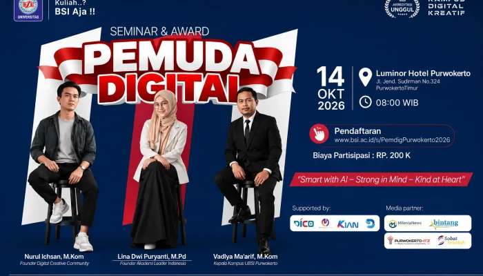 UBSI Purwokerto akan Gelar Seminar Pemuda Digital 2026, Bahas Kecerdasan AI dan Psikologi Generasi Muda