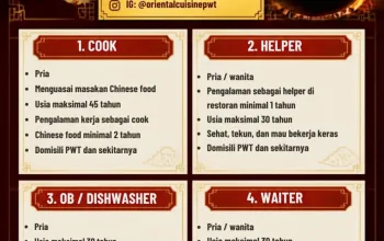 lowongan kerja Oriental Cuisine Purwokerto