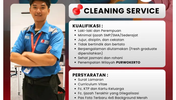 Lowongan Kerja Cleaning Service Purwokerto 2026: 7 Kualifikasi dan Cara Melamar