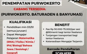 lowongan kerja tentor freelance Purwokerto